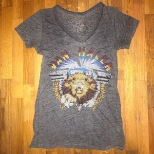 Chaser V-Neck Burnout Van Halen Band Tee